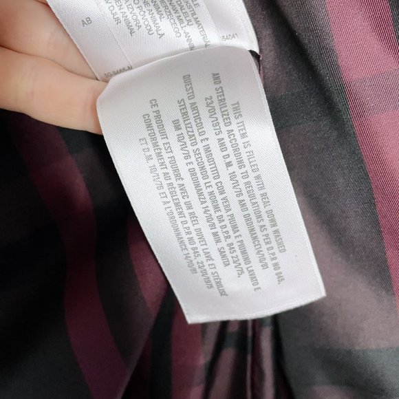 burberry long puffer jacket with fox fur hood - size medium - Picture 10 of 14